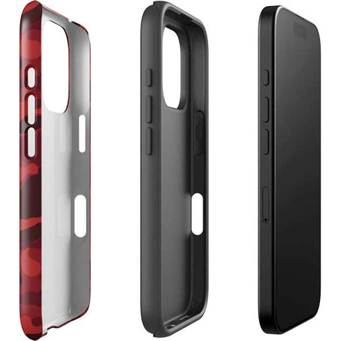 Red Street Camo iPhone 16 Pro Max Impact Case